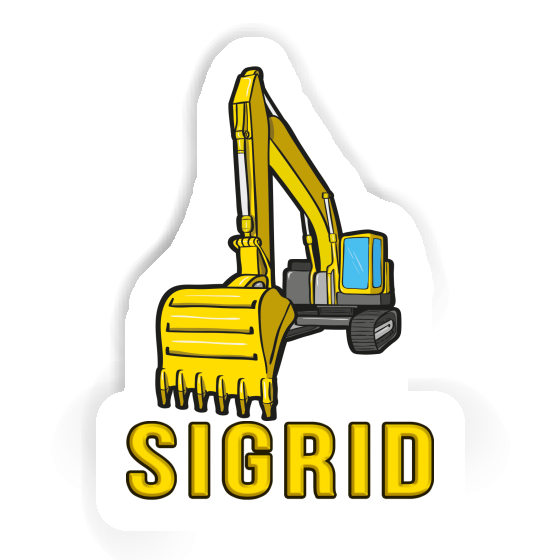 Sigrid Sticker Excavator Notebook Image
