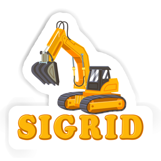 Sticker Sigrid Excavator Notebook Image
