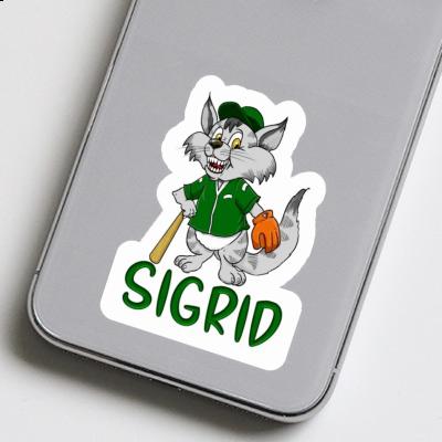 Sigrid Sticker Baseball Cat Notebook Image
