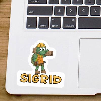 Sticker Sigrid Construction worker Gift package Image