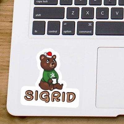 Weihnachtsbär Sticker Sigrid Laptop Image