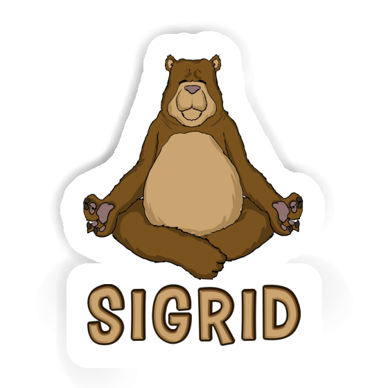 Sticker Sigrid Yoga Bear Notebook Image