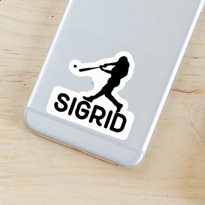 Sticker Baseball Player Sigrid Notebook Image