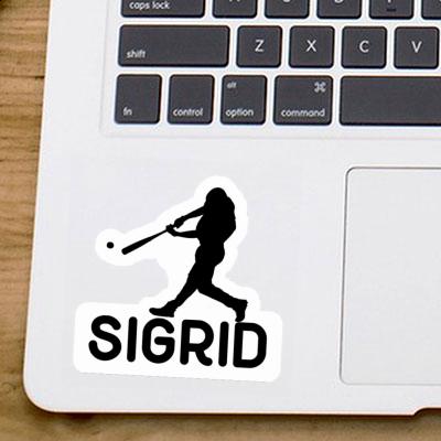 Sigrid Autocollant Joueur de baseball Laptop Image