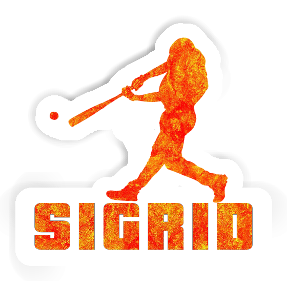 Sigrid Sticker Baseballspieler Laptop Image