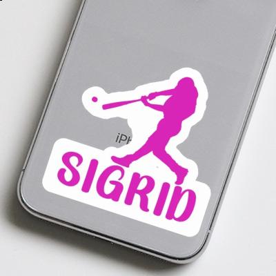 Baseballspieler Sticker Sigrid Laptop Image