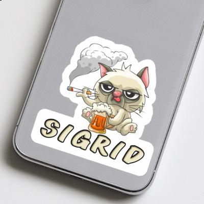 Sticker Smoking Cat Sigrid Notebook Image