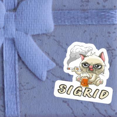 Sticker Smoking Cat Sigrid Gift package Image