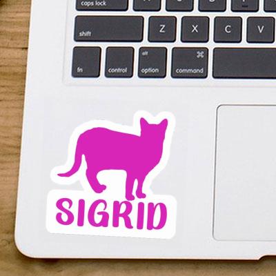 Sigrid Autocollant Chat Laptop Image