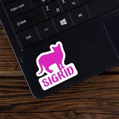Sigrid Autocollant Chat Laptop Image