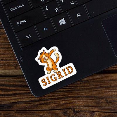 Sticker Dabbing Cat Sigrid Notebook Image