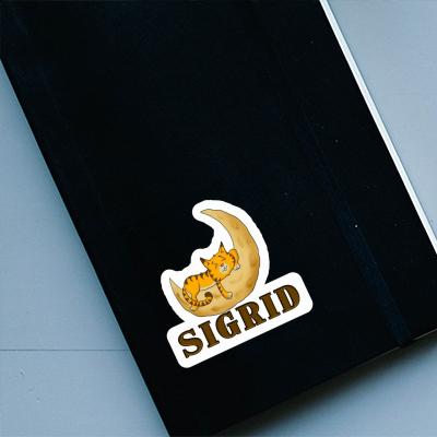 Sticker Sleeping Cat Sigrid Laptop Image