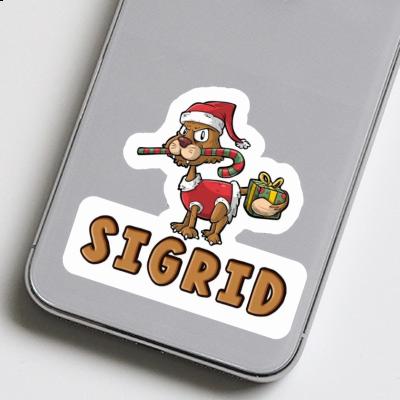 Sticker Sigrid Christmas Cat Gift package Image