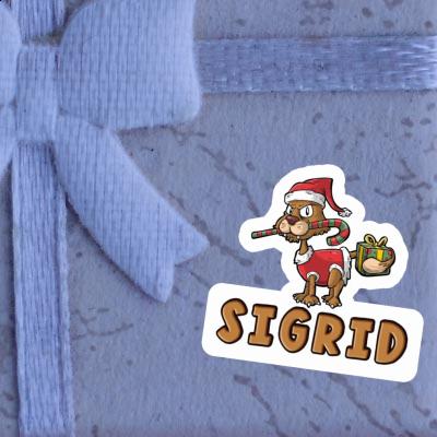 Sticker Sigrid Christmas Cat Gift package Image