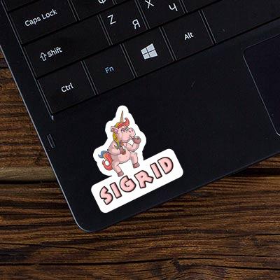 Sticker Sigrid Smoking Unicorn Laptop Image