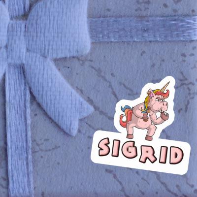 Sticker Sigrid Smoking Unicorn Image