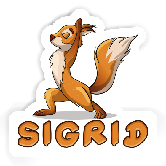 Sigrid Sticker Yoga Squirrel Laptop Image