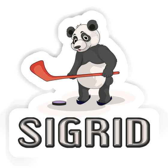 Sticker Ice Hockey Panda Sigrid Notebook Image