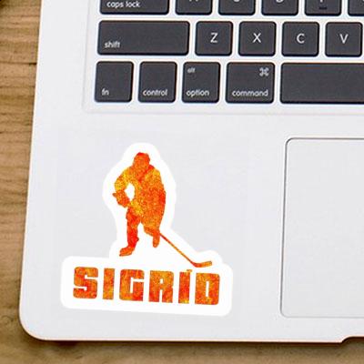 Sigrid Aufkleber Eishockeyspieler Laptop Image