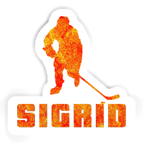 Sigrid Autocollant Joueur de hockey Notebook Image