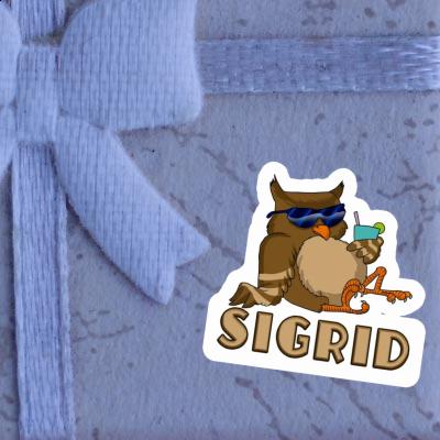 Sticker Sigrid Cool Owl Laptop Image