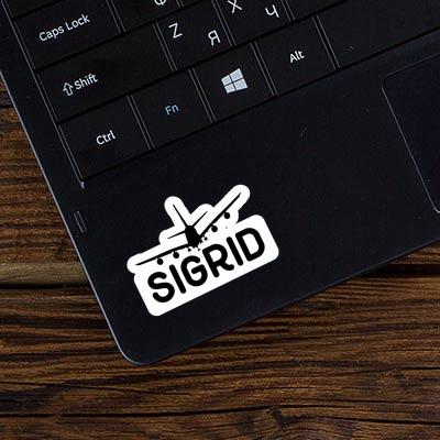 Sticker Sigrid Airplane Image