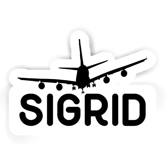 Aufkleber Sigrid Flugzeug Laptop Image