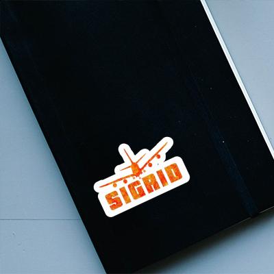 Airplane Sticker Sigrid Notebook Image
