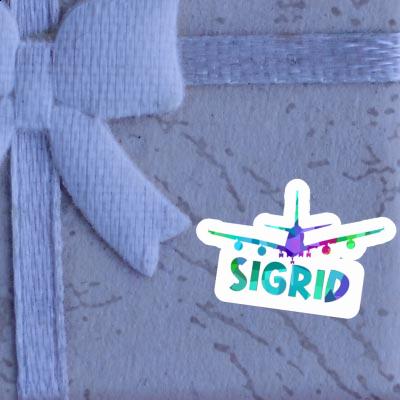 Sticker Sigrid Airplane Image