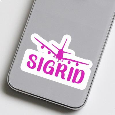 Sticker Flugzeug Sigrid Notebook Image