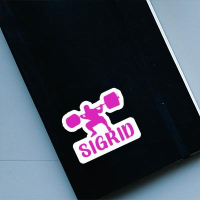 Gewichtheberin Sticker Sigrid Laptop Image