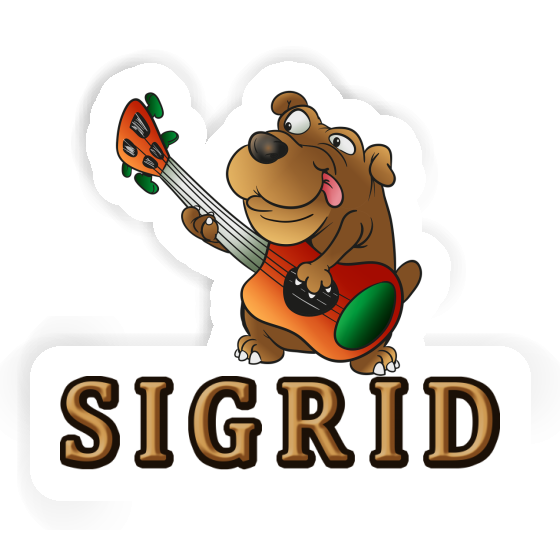 Guitar Dog Sticker Sigrid Notebook Image