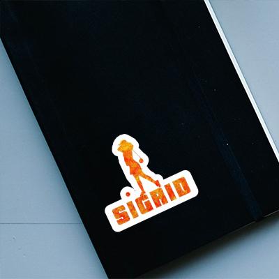 Sticker Golferin Sigrid Notebook Image