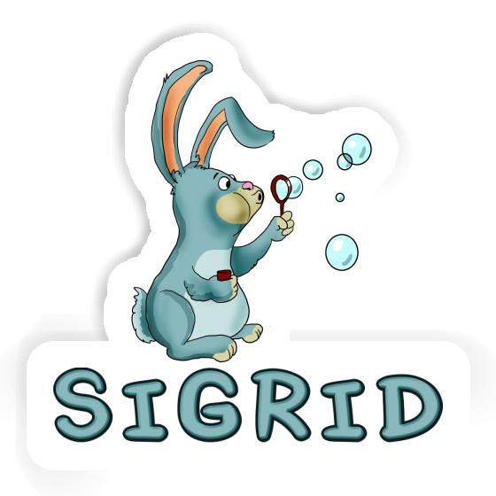 Sigrid Sticker Soap Bubbles Rabbit Notebook Image