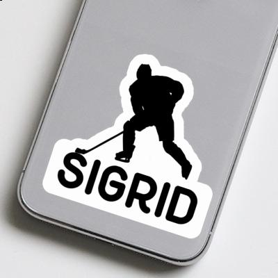 Sticker Sigrid Hockey Player Notebook Image