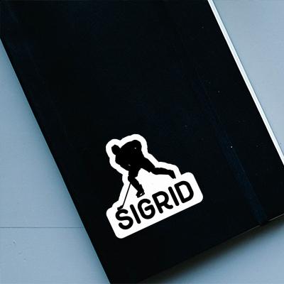 Sticker Sigrid Hockey Player Laptop Image