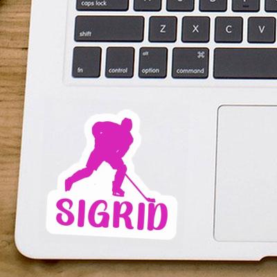 Sticker Sigrid Hockey Player Laptop Image