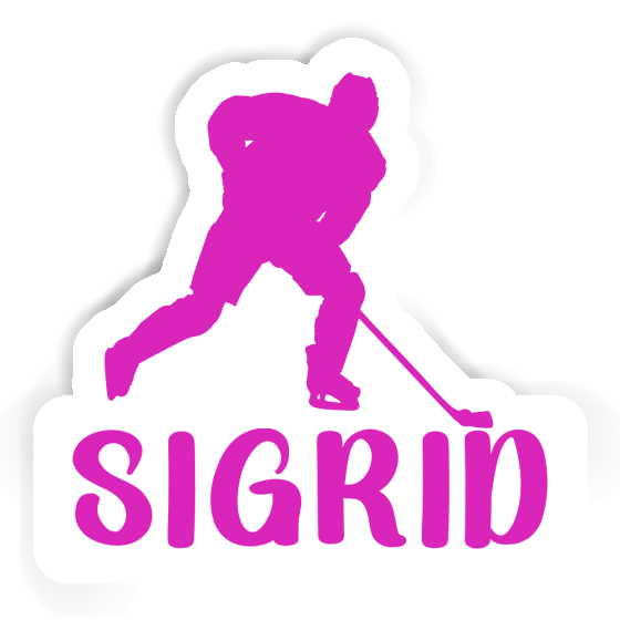 Sticker Sigrid Hockey Player Notebook Image