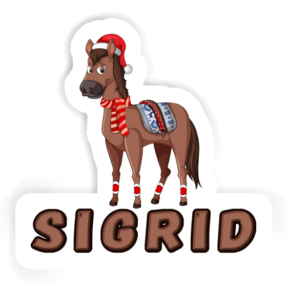 Christmas Horse Sticker Sigrid Laptop Image
