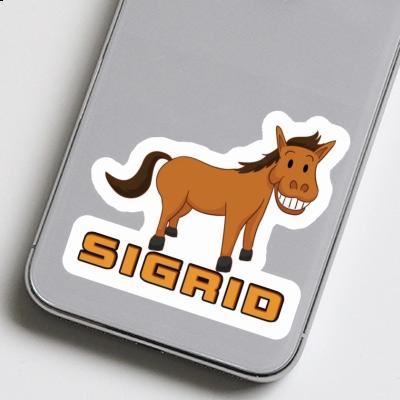 Sticker Sigrid Grinning Horse Image