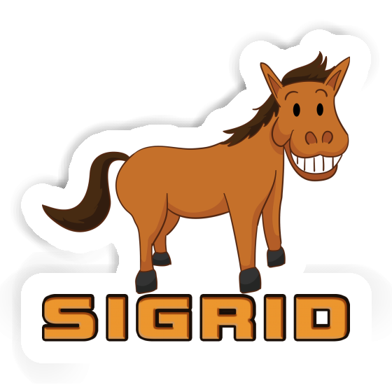 Sticker Sigrid Grinning Horse Notebook Image