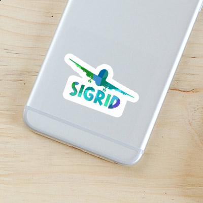 Sticker Sigrid Flugzeug Gift package Image