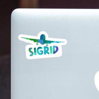 Sticker Sigrid Flugzeug Notebook Image