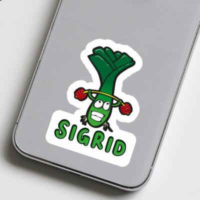 Sticker Weight Lifter Sigrid Notebook Image