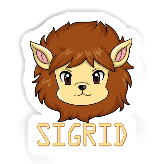 Tête de lion Autocollant Sigrid Notebook Image