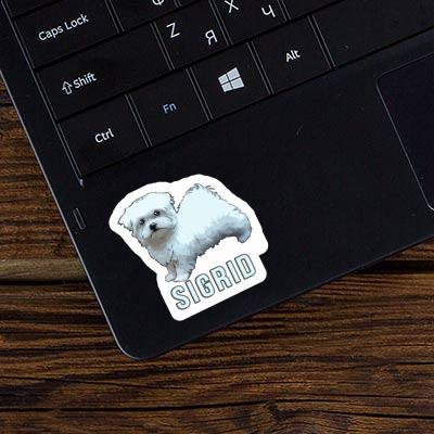 Maltese Dog Sticker Sigrid Notebook Image