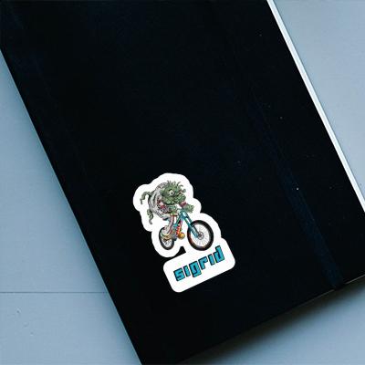 Sigrid Sticker Downhill Biker Image