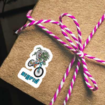 Sigrid Sticker Downhill Biker Image