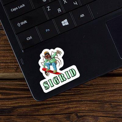 Sticker Sigrid Snowboarder Laptop Image
