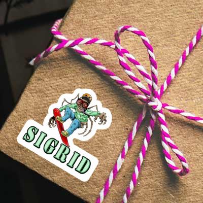 Sticker Snowboarder Sigrid Notebook Image